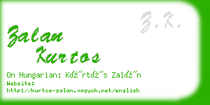 zalan kurtos business card